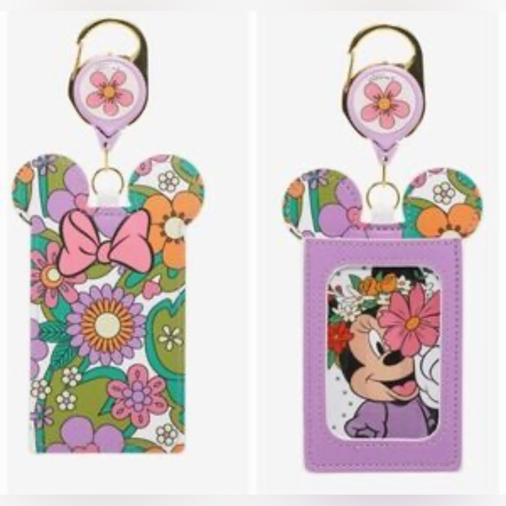Loungefly Minnie Mouse Id Card Holder with Clip NWT